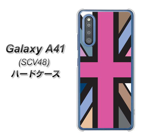 au ギャラクシーA41 SCV48 高画質仕上げ 背面印刷 ハードケース【507 ユニオンジャック デスカラー】