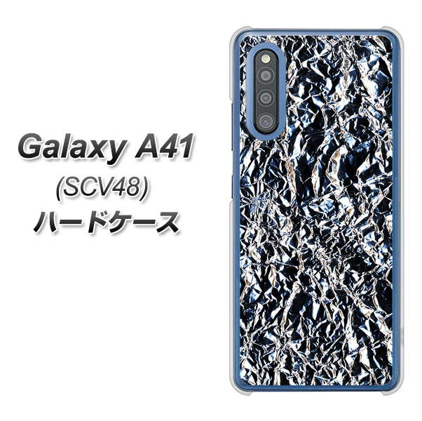 au ギャラクシーA41 SCV48 高画質仕上げ 背面印刷 ハードケース【EK835  スタイリッシュアルミシルバー】