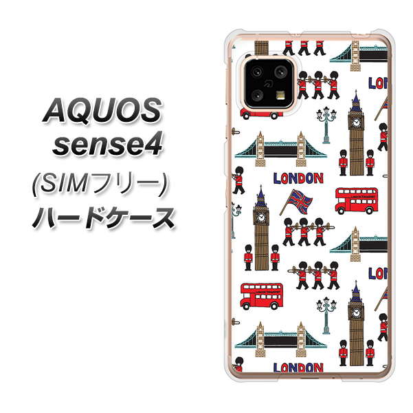 SIMフリー アクオスセンス4 高画質仕上げ 背面印刷 ハードケース【EK811 ロンドンの街】