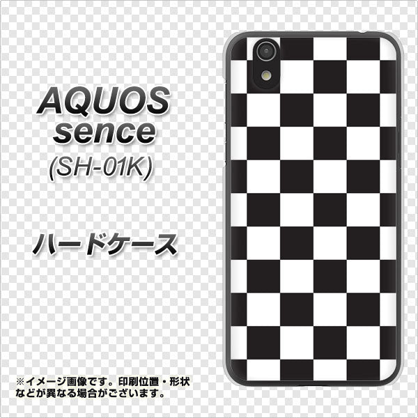 docomo アクオス センス SH-01K 高画質仕上げ 背面印刷 ハードケース【151 フラッグチェック】