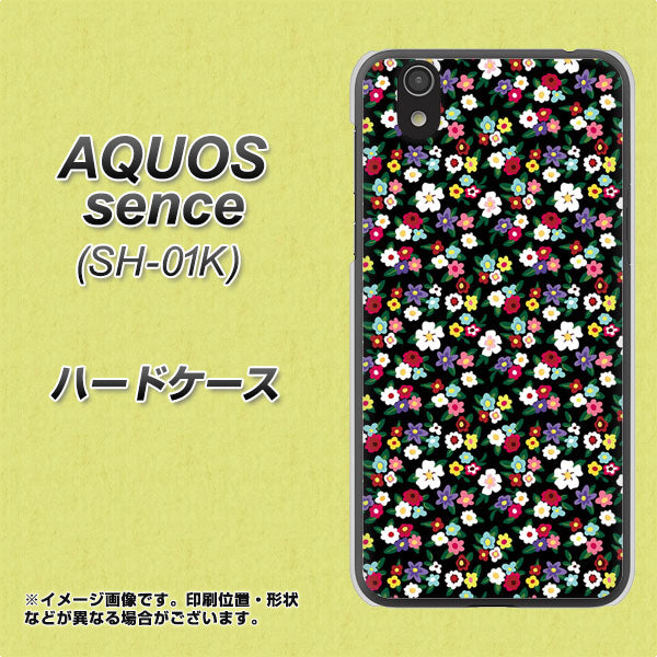 docomo アクオス センス SH-01K 高画質仕上げ 背面印刷 ハードケース【778 マイクロリバティプリントBK】