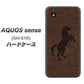 docomo アクオス センス SH-01K 高画質仕上げ 背面印刷 ハードケース【EK861  レザー風馬】