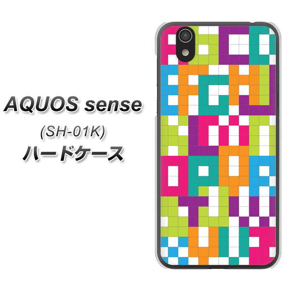 docomo アクオス センス SH-01K 高画質仕上げ 背面印刷 ハードケース【IB916  ブロックアルファベット】