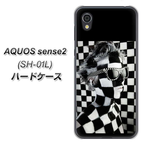 docomo アクオスセンス2 SH-01L 高画質仕上げ 背面印刷 ハードケース【357 bk&wh】