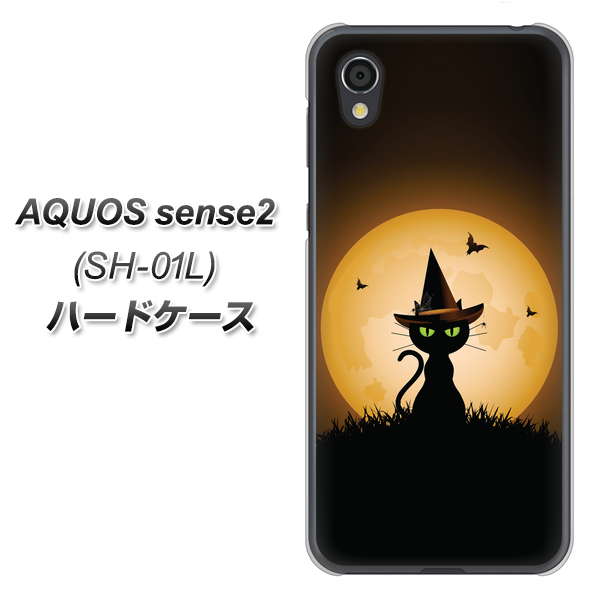 docomo アクオスセンス2 SH-01L 高画質仕上げ 背面印刷 ハードケース【440 猫の魔法使い】