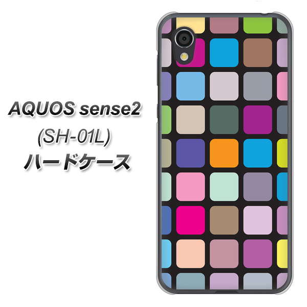 docomo アクオスセンス2 SH-01L 高画質仕上げ 背面印刷 ハードケース【509 カラースクエア】