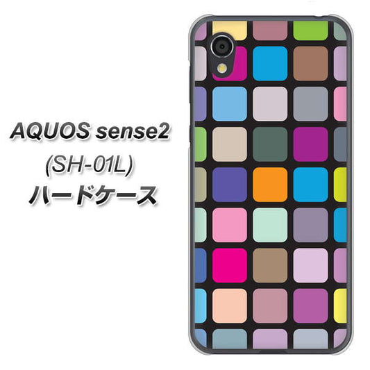 docomo アクオスセンス2 SH-01L 高画質仕上げ 背面印刷 ハードケース【509 カラースクエア】