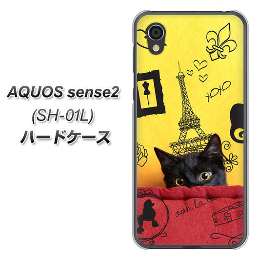 docomo アクオスセンス2 SH-01L 高画質仕上げ 背面印刷 ハードケース【686 パリの子猫】