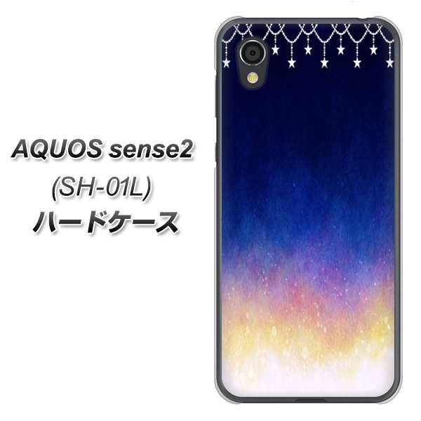 docomo アクオスセンス2 SH-01L 高画質仕上げ 背面印刷 ハードケース【MI803 冬の夜空】