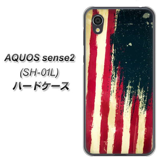 docomo アクオスセンス2 SH-01L 高画質仕上げ 背面印刷 ハードケース【MI805  ヴィンテージアメリカ】