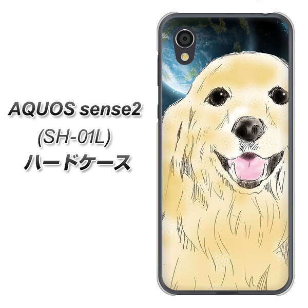 docomo アクオスセンス2 SH-01L 高画質仕上げ 背面印刷 ハードケース【YD826 ゴールデンレトリバー02】