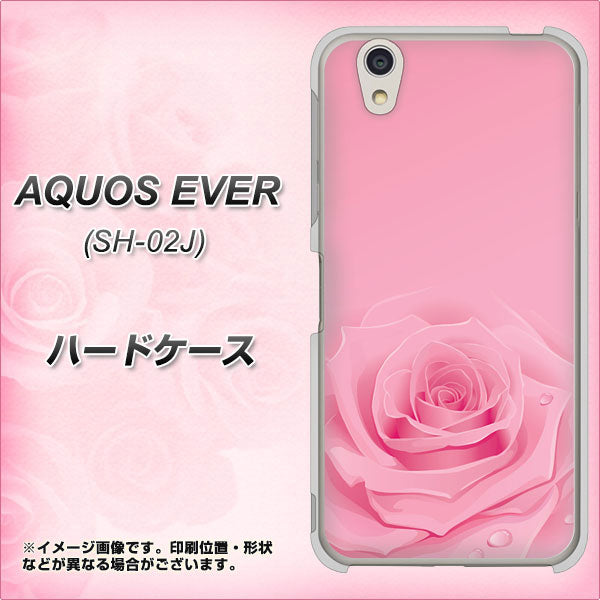 docomo アクオスエバー SH-02J 高画質仕上げ 背面印刷 ハードケース【401 ピンクのバラ】