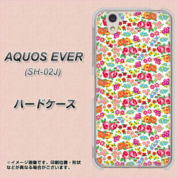 docomo アクオスエバー SH-02J 高画質仕上げ 背面印刷 ハードケース【777 マイクロリバティプリントWH】