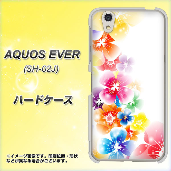 docomo アクオスエバー SH-02J 高画質仕上げ 背面印刷 ハードケース【1209 光と花】