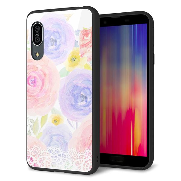 docomo アクオス センス3 SH-02M 強化ガラス＆TPUスマホケース ガラプリ【SC947 ドゥ・パフューム５】