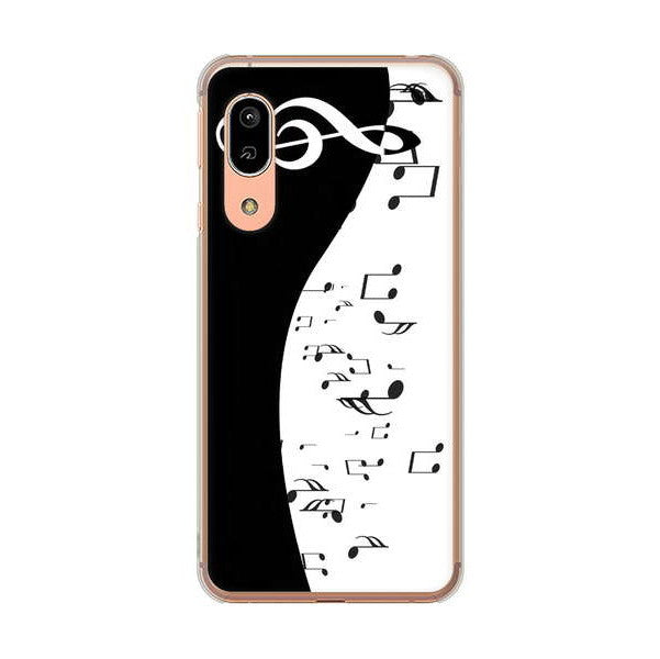 AQUOS sense3 SH-02M docomo 高画質仕上げ 背面印刷 ハードケース 音符