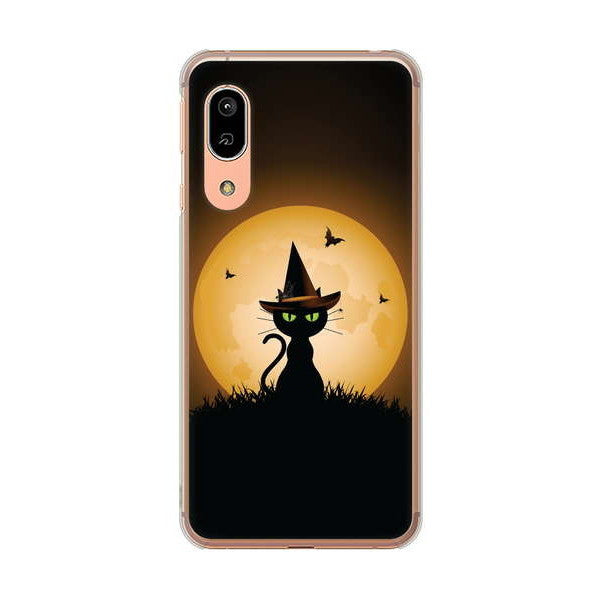 AQUOS sense3 SH-02M docomo 高画質仕上げ 背面印刷 ハードケース 夜とネコ