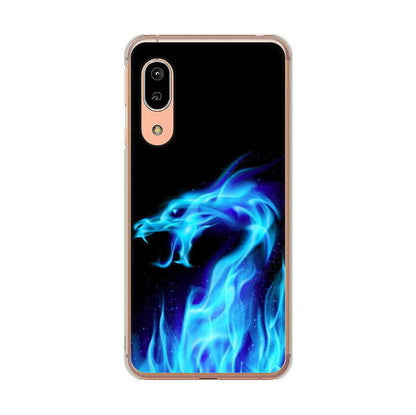 AQUOS sense3 SH-02M docomo 高画質仕上げ 背面印刷 ハードケース ドラゴン