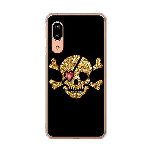 AQUOS sense3 SH-02M docomo 高画質仕上げ 背面印刷 ハードケース 【1082 海賊ドクロ】