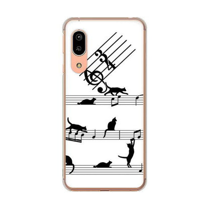 AQUOS sense3 SH-02M docomo 高画質仕上げ 背面印刷 ハードケース 音符
