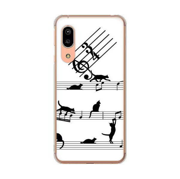 AQUOS sense3 SH-02M docomo 高画質仕上げ 背面印刷 ハードケース 音符