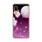 AQUOS sense3 SH-02M docomo 高画質仕上げ 背面印刷 ハードケース 【1223 紫に染まる月と桜】