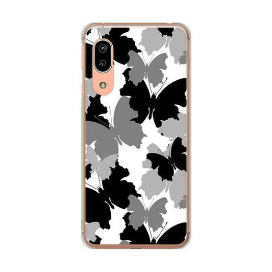 AQUOS sense3 SH-02M docomo 高画質仕上げ 背面印刷 ハードケース 【1336 夜の蝶】