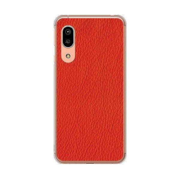 AQUOS sense3 SH-02M docomo 高画質仕上げ 背面印刷 ハードケース 【EK852 レザー風レッド】