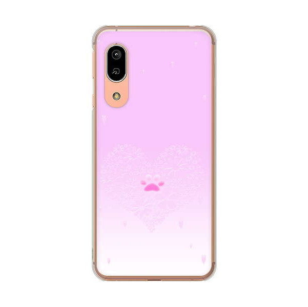 AQUOS sense3 SH-02M docomo 高画質仕上げ 背面印刷 ハードケース ハートと肉球