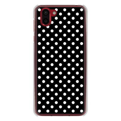 AQUOS R2 SH-03K docomo 高画質仕上げ 背面印刷 ハードケース シンプル柄（水玉）