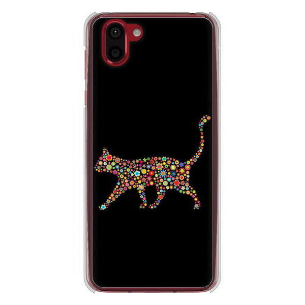 AQUOS R2 SH-03K docomo 高画質仕上げ 背面印刷 ハードケース 【406 カラフルキャット】