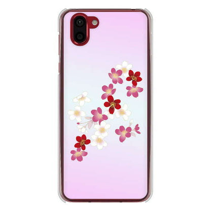 AQUOS R2 SH-03K docomo 高画質仕上げ 背面印刷 ハードケース 和花柄