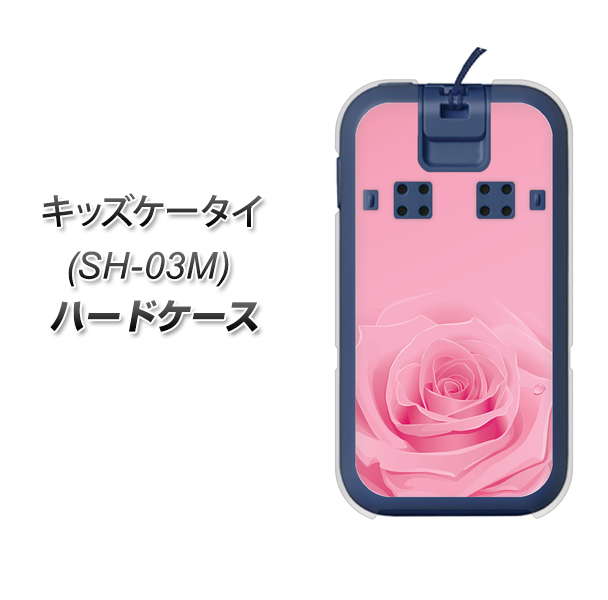 docomo キッズケータイ SH-03M 高画質仕上げ 背面印刷 ハードケース【401 ピンクのバラ】