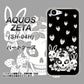 docomo アクオスゼータ SH-04H 高画質仕上げ 背面印刷 ハードケース【AG837 苺兎（黒）】