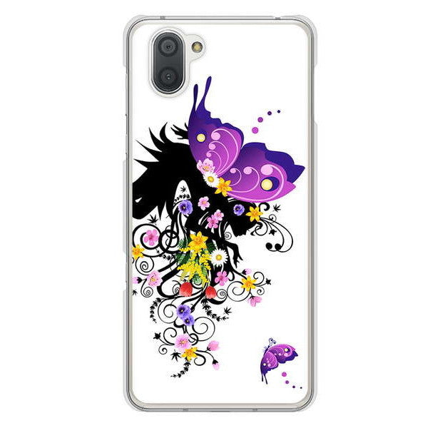 AQUOS R3 SH-04L docomo 高画質仕上げ 背面印刷 ハードケース バタフライ