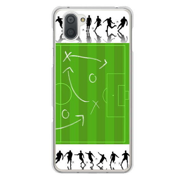 AQUOS R3 SH-04L docomo 高画質仕上げ 背面印刷 ハードケース 【304 サッカー戦略ボード】