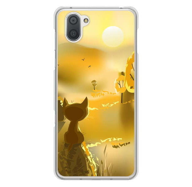 AQUOS R3 SH-04L docomo 高画質仕上げ 背面印刷 ハードケース 【400 たそがれの猫】