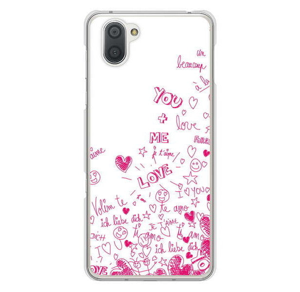 AQUOS R3 SH-04L docomo 高画質仕上げ 背面印刷 ハードケース プリティハート