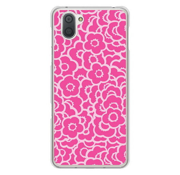 AQUOS R3 SH-04L docomo 高画質仕上げ 背面印刷 ハードケース 【716 ピンクフラワー】