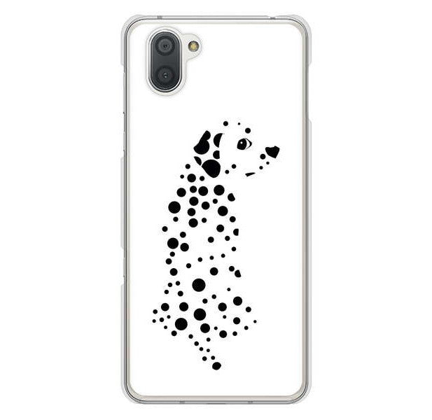 AQUOS R3 SH-04L docomo 高画質仕上げ 背面印刷 ハードケース 【1038 振り向くダルメシアン（WH）】