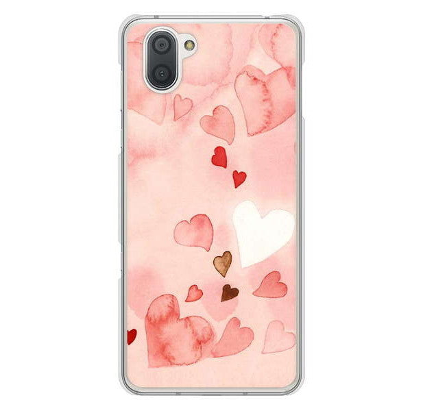 AQUOS R3 SH-04L docomo 高画質仕上げ 背面印刷 ハードケース 【1125 ハートの和紙】