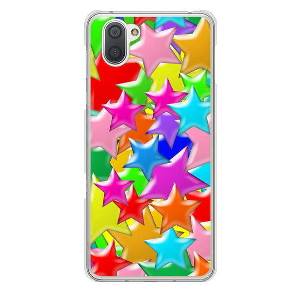 AQUOS R3 SH-04L docomo 高画質仕上げ 背面印刷 ハードケース 【1293 ランダムスター】
