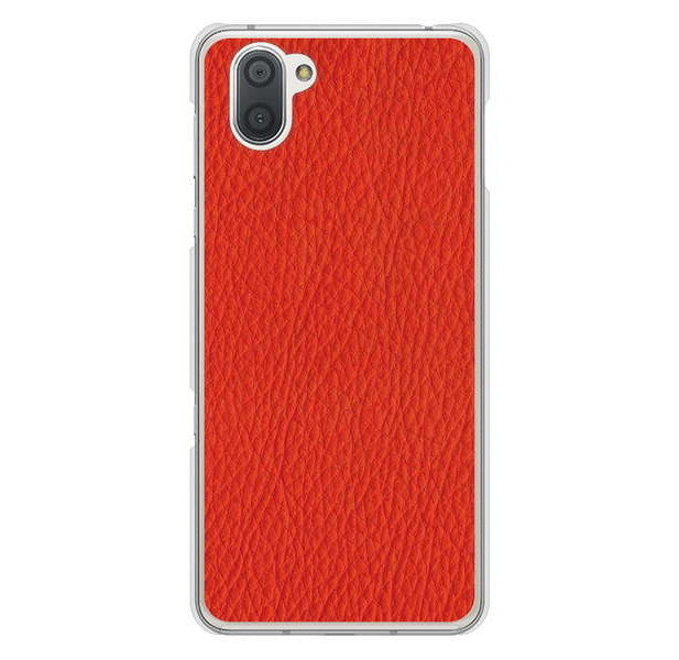 AQUOS R3 SH-04L docomo 高画質仕上げ 背面印刷 ハードケース 【EK852 レザー風レッド】