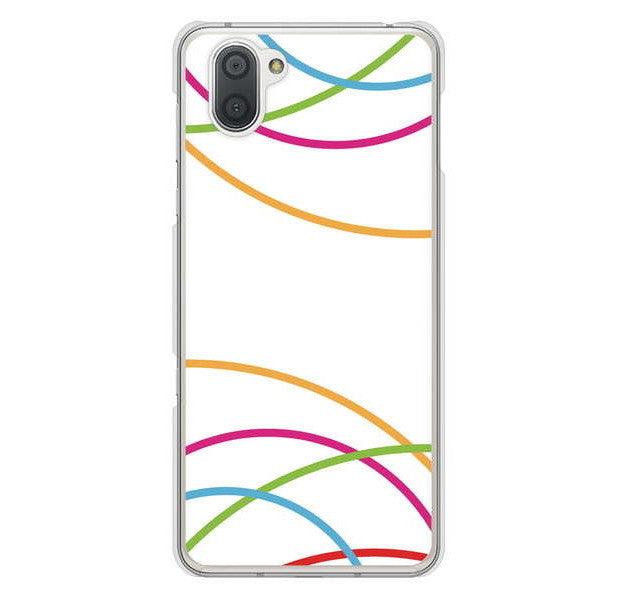 AQUOS R3 SH-04L docomo 高画質仕上げ 背面印刷 ハードケース 【IB912 重なり合う曲線】