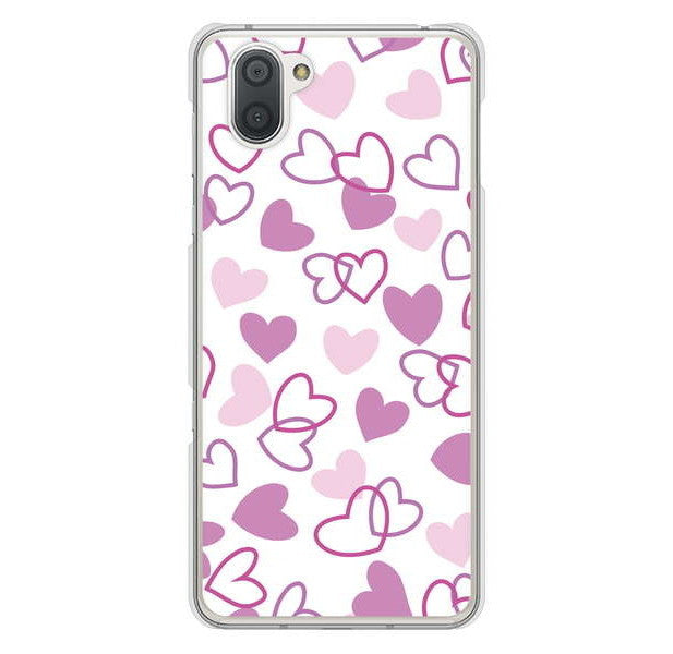 AQUOS R3 SH-04L docomo 高画質仕上げ 背面印刷 ハードケース ハートがいっぱい