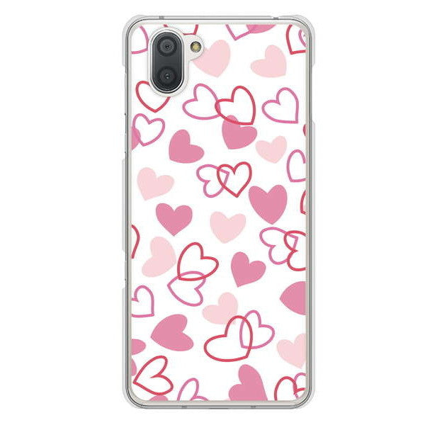 AQUOS R3 SH-04L docomo 高画質仕上げ 背面印刷 ハードケース ハートがいっぱい