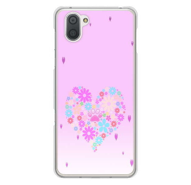 AQUOS R3 SH-04L docomo 高画質仕上げ 背面印刷 ハードケース ハートと肉球