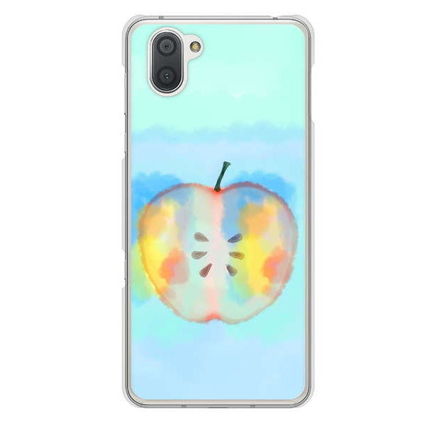 AQUOS R3 SH-04L docomo 高画質仕上げ 背面印刷 ハードケース 【YJ181 りんご 水彩181】
