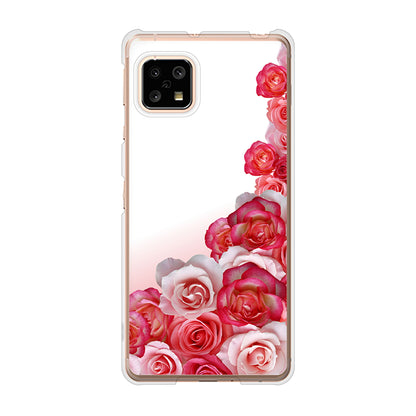 AQUOS sense4 SH-41A docomo 高画質仕上げ 背面印刷 ハードケース ロマンチックなバラ