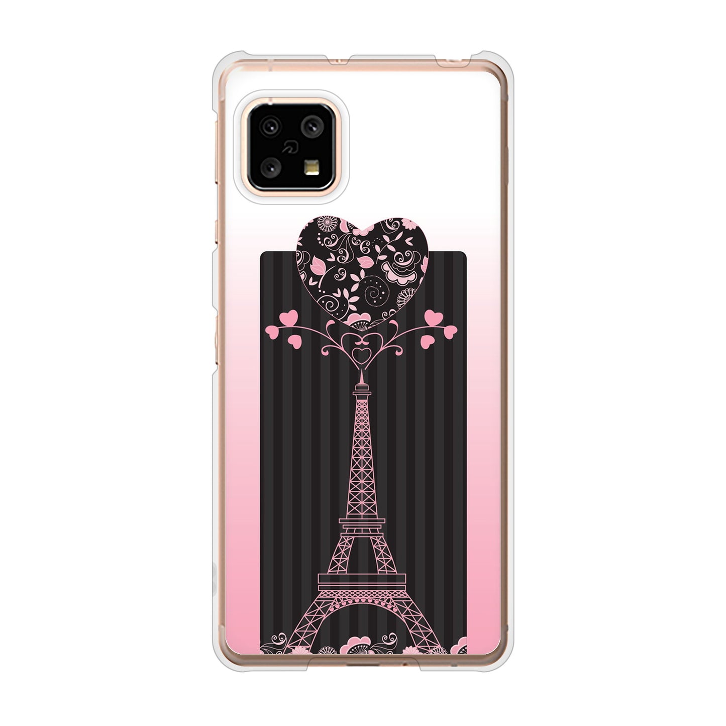 AQUOS sense4 SH-41A docomo 高画質仕上げ 背面印刷 ハードケース LOVE フランス